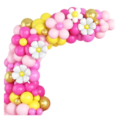 Imagen de Combo Arco Globos Margaritas Primavera Color