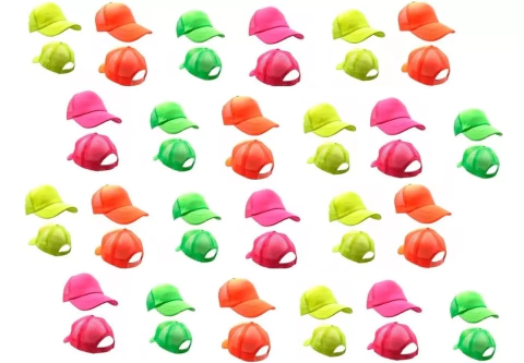 Gorras Cap Trucker Fluo Lisas Cotillon Carioca X 20