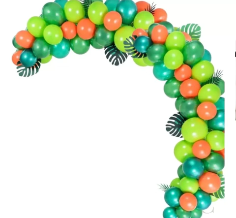 Arco Organico Deco Globos Dinosaurios Selva Bosque Cumples