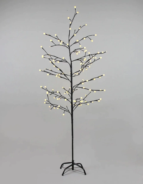 Arbolito Luminoso Led Arbol Navidad Deco Luz Calida Negro