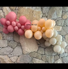 Mini Arco Globos Rosa Salmon Latte Nude Vintage Boho Chic