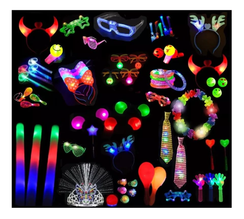 Combo Cotillón Luminoso Todo Led - 200 Personas Solo Led COMBO201