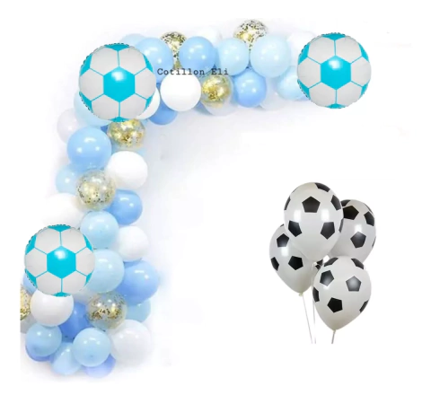 Arco Globos Celeste Blanco Argentina Futbol Messi Pelota