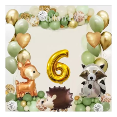 Set Globos Animalitos Bosque Verde Oliva Bambi - tienda online