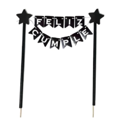 Cake Topper Banderin Feliz Cumpleaños Torta Adorno - comprar online