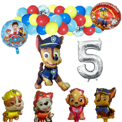 Combo Globos Cumpleaños Paw Patrol Patrulla Canina Chase