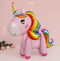 Globo Metalizado 3d Unicornio 4d Caminante Arco Iris - comprar online