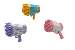 Pistola Burbujero Con Luz Led Bazooka Recargable Usb Burbuja