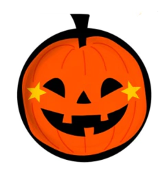 Plato Cabalaza Halloween Naranja