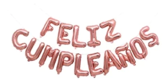 Cartel Letras Globos Guirnalda Feliz Cumpleaños - comprar online