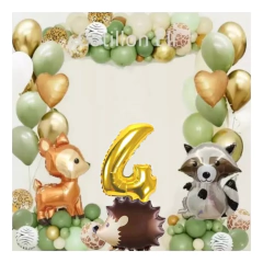 Imagen de Set Globos Animalitos Bosque Verde Oliva Bambi