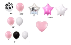 Deco Cumple Arco Globos Vaca Manchas Vaca Numero Estrellas VACA17500 - comprar online