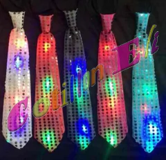 5 Corbatas Luminosas Lentejuelas Led Exc Calidad - tienda online