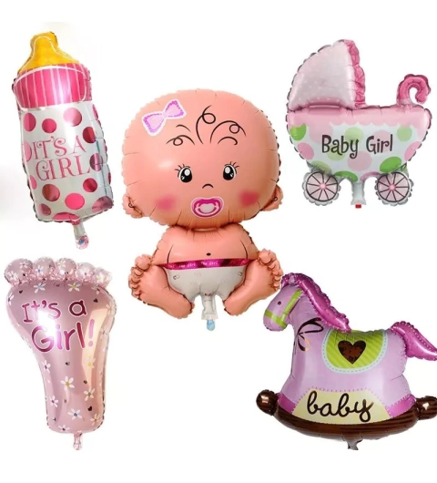 Pack Globos Baby Shower Rosa Globos Nacimiento Bebe Nena