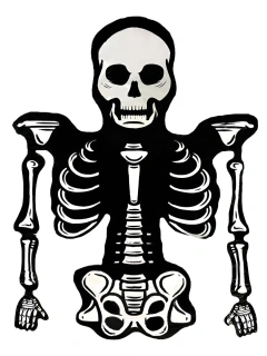 Globo Halloween Gigante Esqueleto Muerto 2,5mts - Cotillon Eli
