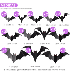 Figuras Decorativas Halloween Murcielagos Decoracion 2 en internet