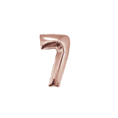 Globo Numero Rosa Gold 80cm - Cotillon Eli