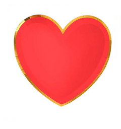 Plato Corazon Rojo San Valentin Aniversario - comprar online