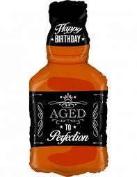 Globos Metalizado Botella Whisky Cotillon Cumple