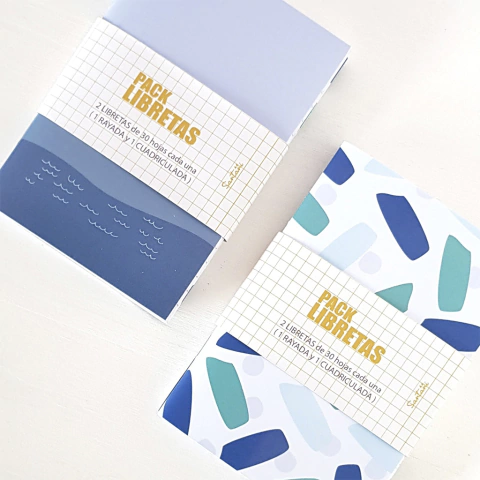 PACK LIBRETAS POCKET - BARQUITOS/GEO (x2)