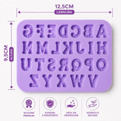 Molde de Silicone Alfabeto Para Produtos de Resina biscuit gesso sabonete velas - comprar online