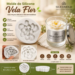 Molde de silicone Vitória-régia Flor de Lótus velas e moldes de silicone na internet