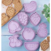 kit cortadores 7 frutas para pasta americana e biscoito - SILICOMOLD