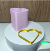 KIT TRIO Molde de Vela Coração | Moldes Letras de Coração em Relevo, Material de Silicone - SILICOMOLD