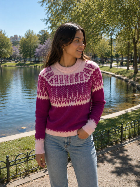 Sweater Tejido Estilo Norteño 883 - Chimenea de las Hadas