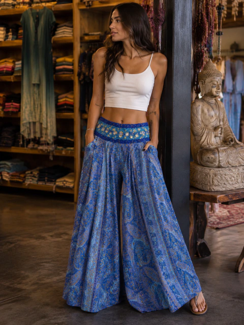 Pantalon palazzo seda India art 832 en internet