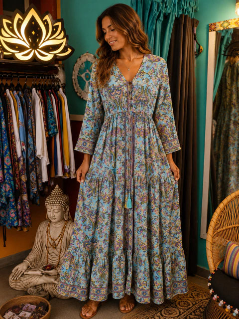 Vestido largo con estampado floral art 831 en internet