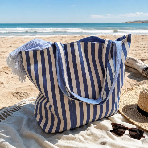 Bolso playero con rayas verticales art.894 - comprar online