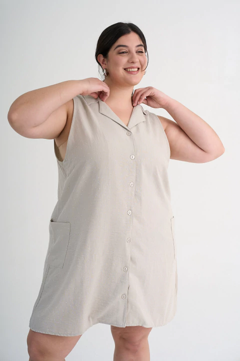 Vestido ROSEL, Beige - comprar online