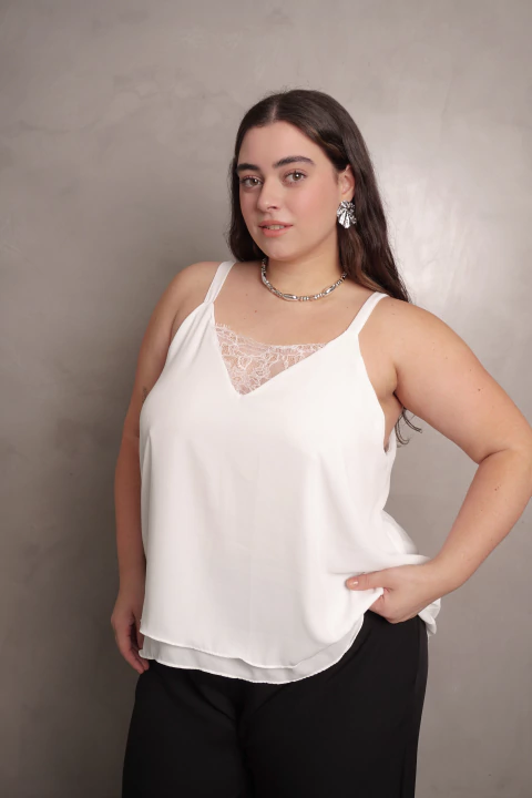 Top MELIA, Blanco - comprar online