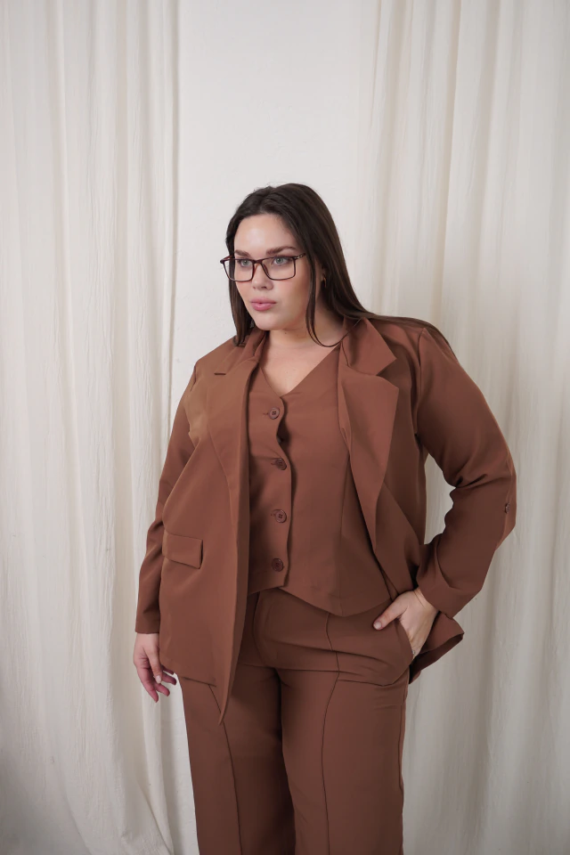 Blazer Seiko de color chocolate
