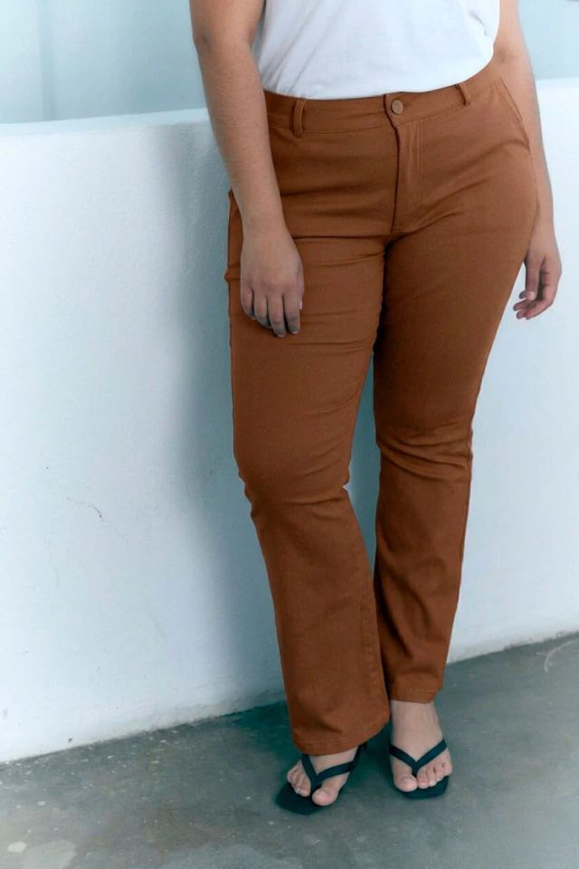 Pantalón flare Madison, chocolate