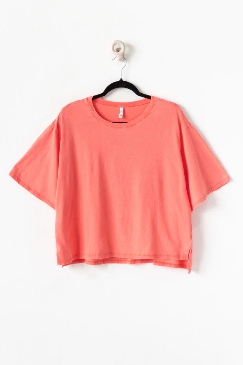 Remera MERLINA, Acid Wash Coral - comprar online