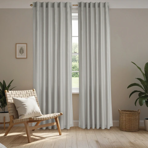 Juego de Cortinas con Tejido Símil Lino Veneza