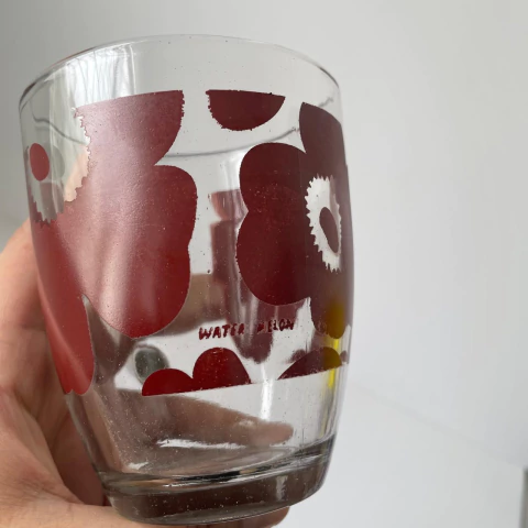 Taza de vidrio pétalos de amor FERIA - comprar online