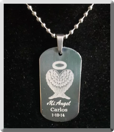 Cadena y Tag MI angel