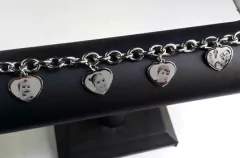 Pulsera De La Familia De 2 Dijes Fotograbados