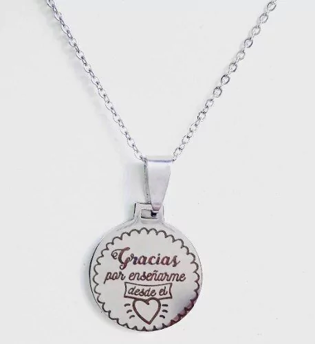 Medalla Personalizada Acero Dia Del Maestro