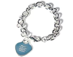 Pulsera Roló Acero + Dijes Grabado De Nombres Frases Incluid - Grabados con Alma - Tienda Virtual