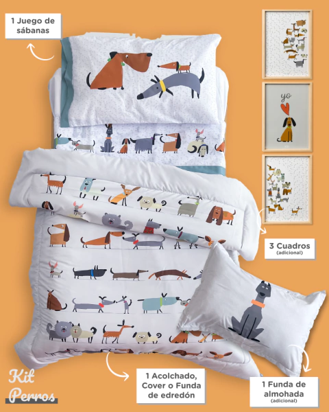 KIT Perros - 1 Plaza y 1/2 - comprar online