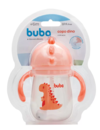 Copo Dino com alça 240 ml - rosa buba