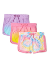 KIT 3 SHORTS- GARANIMALS - Tiedye, pink e lilás