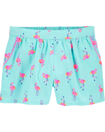 Short azul- algodão - flamingos - oshkosh