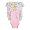 Kit 3 body manga curta - girafa floral - carter's