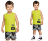 CONJUNTO MASCULINO INFANTIL - Estampado Tropical Elian 221292 -Verde 5135