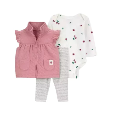 Conjunto de colete acolchoado de 3 peças Carters - comprar online